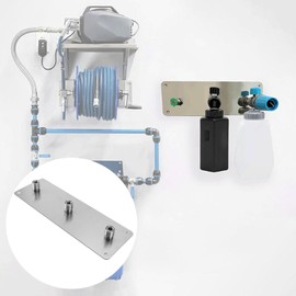 Pressure Washer Organizer Rack, Wall Mounted Stainless Steel Foam Pressure Washer Holder with 1/4 Inch Quick Connect Accessories