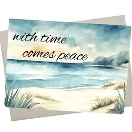 Condolences Card for Loss (7X5 Inch, Message Inside) sympathy notecard to say sorry for loss and thinking of you - 715