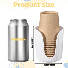 ElevateTech Bathroom Cup Dispenser, 3 oz-4 oz Disposable Mouthwash Cup Holder White Small Plastic Paper Cups Accessories for Rinsing Cups on Bath Room Kitchen Vanity Countertops