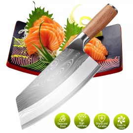 Unbranded Cuchillo De Carnicero Acero Inoxidable 8" Cuchillos Para Chef Carniceria Cocina