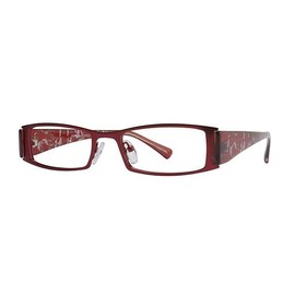 Calabria Valerie 9204 Kids Rectangular Reading Glasses +6.00 Ruby Red Girls