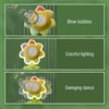 Seven Color Sunflower Shake Head Soap baby Bubbles Swing Light