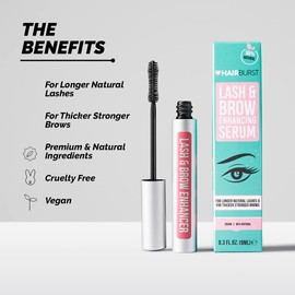 Hairburst Lash & Brow Eyelash Growth Serum - Repairs And Nourishes To Get Natural Eyelash Growth - Achieve Longer, Stronger and Thicker eyelashes