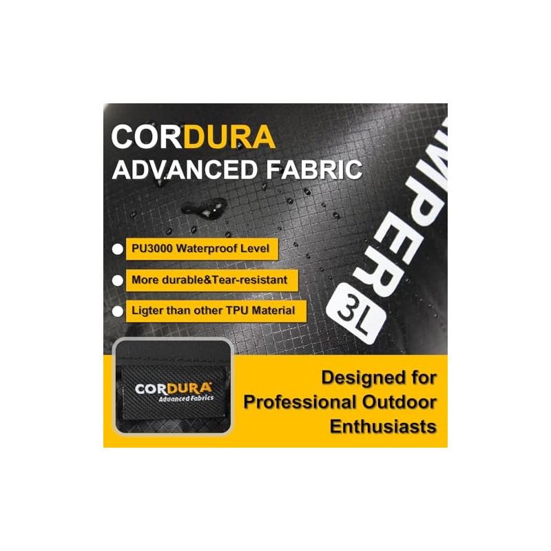 CORDURA - Bolsa de almacenamiento impermeable de nailon actualizada, duradera