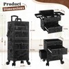 AROUS 5 in 1 Rolling Makeup Case with Drawers, Cosmetic