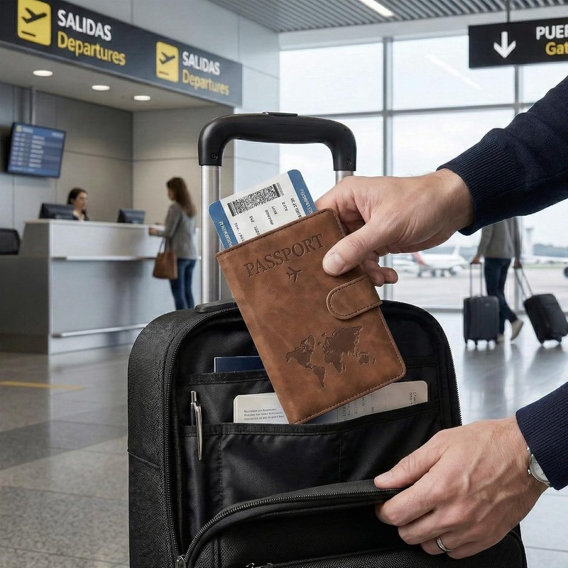 Timotech Porta Pasaporte y Visa con Protección RFID, Funda para