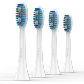 Lächen Standard Brush Head, Fits All Smile Electric Toothbrushes S121 White, Pack of 4