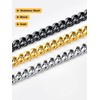 U7 Mens, Women Gold Chains 18 Inch Stainless Steel Rapper