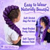 Purple Braided Ponytail Pre-Braided Synthetic Hair 30Inch Easy Tie-on
