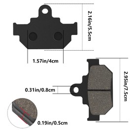 Yerbay Brake Pads for Suzuki GZ 125 Marauder 1998-2010/ GZ 250 Marauder 1999-2008/ VL 125/250 Intruder 2000-2008