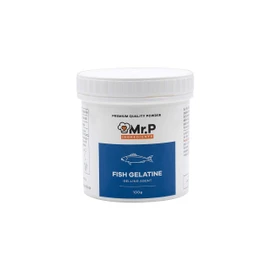 Mr.P Ingredients Fish Gelatine 100g 160 Bloom Powder Stabiliser Gelling Aerating Agent Instant Halal Kosher Gluten Free Non-GMO (Recyclable Pot)