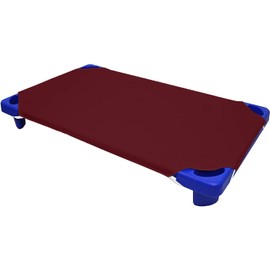 Wine Pack of 12 (Size 22" x 52") Daycare Cot Sheets -Daycare Cot Sheets for Toddler and Preschool -Poly Cotton Fabric- Pre-School Cot Sheet