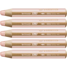 Multi-Talented Pencil - STABILO woody 3 in 1 - Pack of 5 - Apricot