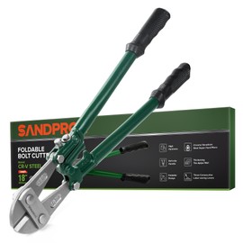 SANDPROX 18 Inch Bolt Cutter CR-V Lock Cutter Bolt Cutters Heavy Duty for Locks with Soft Rubber Grip for Chains,Screws,Rivet and Small Padlocks