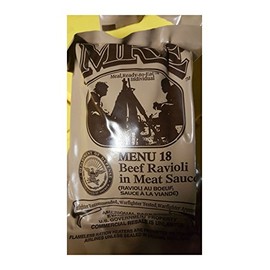 Andrews Corner MRE Meals Survival Food 2019 US MILITARY MEALS READY TO EAT Meal Prepper Food (Beef Ravioli in Meat Sauce - Meal 18)