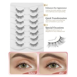 Onlyall Wispy Lashes Natural Flared False Eyelashes Fake Lashes DK28