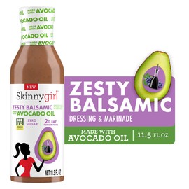 Skinnygirl Sugar Free Gluten Free Avocado Oil Salad Dressing, Zesty Balsamic, 11.5 Ounce (Pack of 6)
