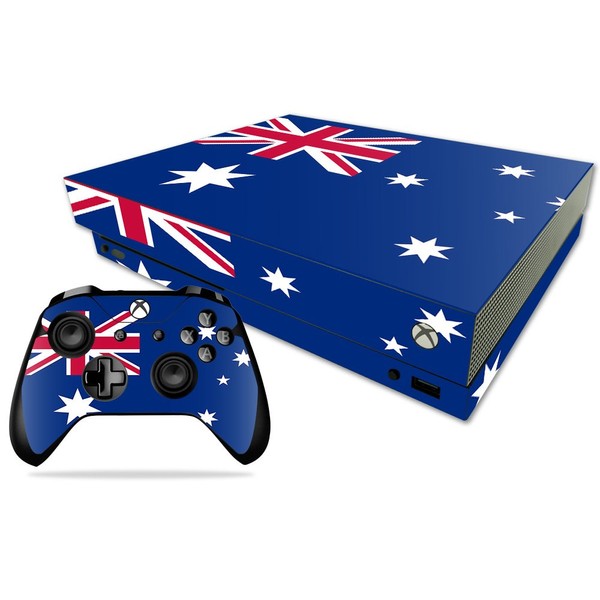 MightySkins Skin Compatible with Xbox One X Combo - Australian Flag | Protective, Durable, and Unique Vinyl Decal wrap Cover | Easy to Apply, Remove, and Change Styles | Made in The USA
