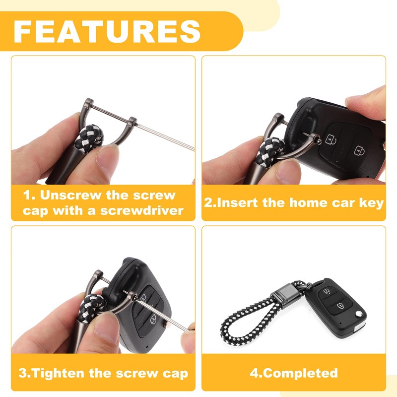 Partuto 1 Set Universal Car Keychain - Car Home Women