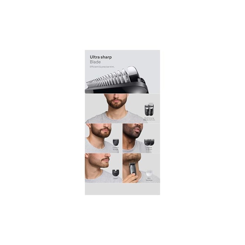 Braun All-in-One Series 3 8-in-1 Grooming Kit, Ultra Sharp Blade,