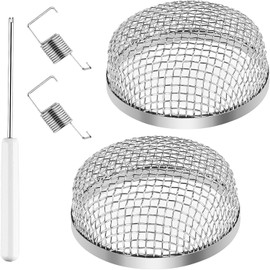 2PCS RV Furnace Vent Screen with Premium Stainless Steel, RV Heater Vent Cover with Installation Tool
