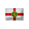 mrdeco Metall Schild 12x18cm gewölbt Alderney Flag Alderney Vintage Schild