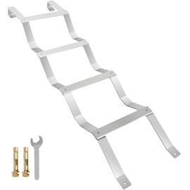 HomiShare Egress Ladder 4-Step Basement Egress Ladder, 400LBS Load Capacity Aluminum Basement Ladder, 63"x14.8"(LxW) Egress Window Ladder with Silver Polished Surface Use for Egress Window Well