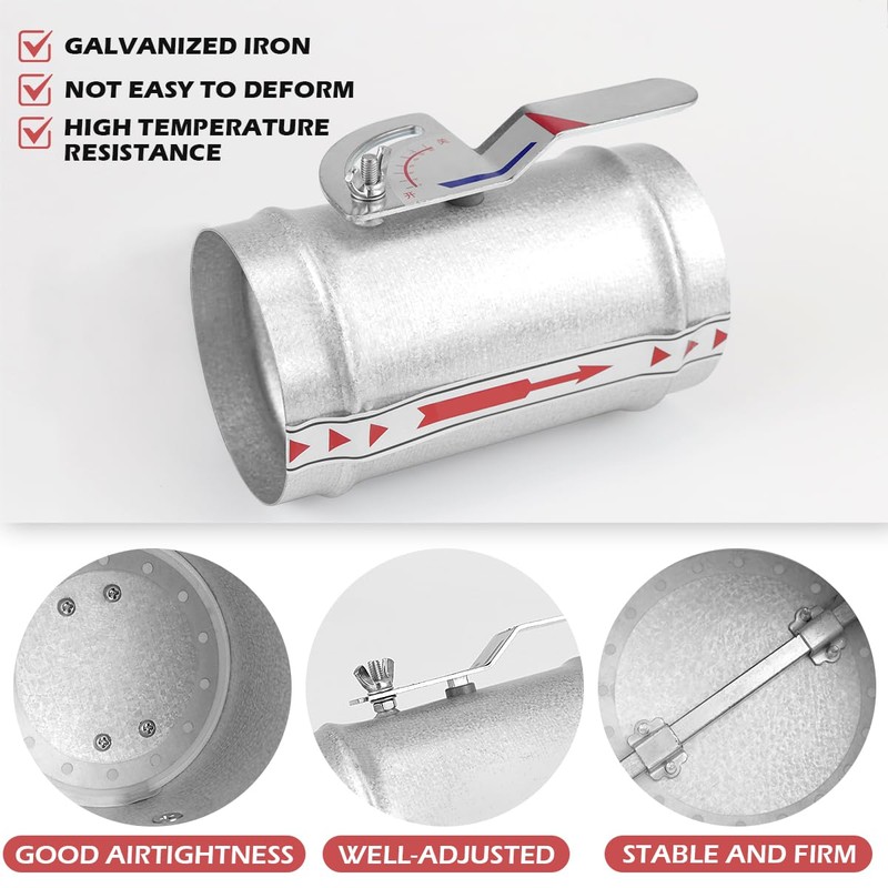 YOLUFER HVAC Duct Manual Volume Damper, Air Flow Regulator, Airflow