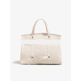 High End Eco Friendly Large Capacity Boat Navy Tote Fashion Waterproof Canvas Handbags Travel Luxury Women Work Canvas Tote Bagcolor: White