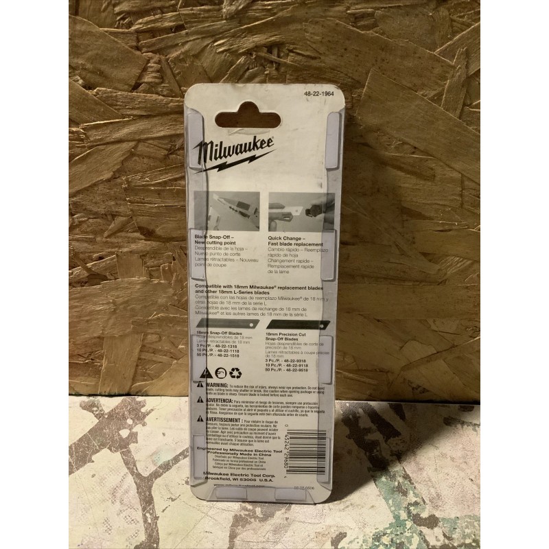 Milwaukee 18mm Snap Off Knife 48-22-1964 -NEW