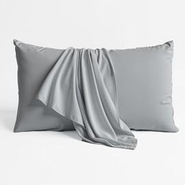 Bueaty Sleep Pillowcase for Skin & Hair, Cooling Soft Pillow Cover, Mist Gray