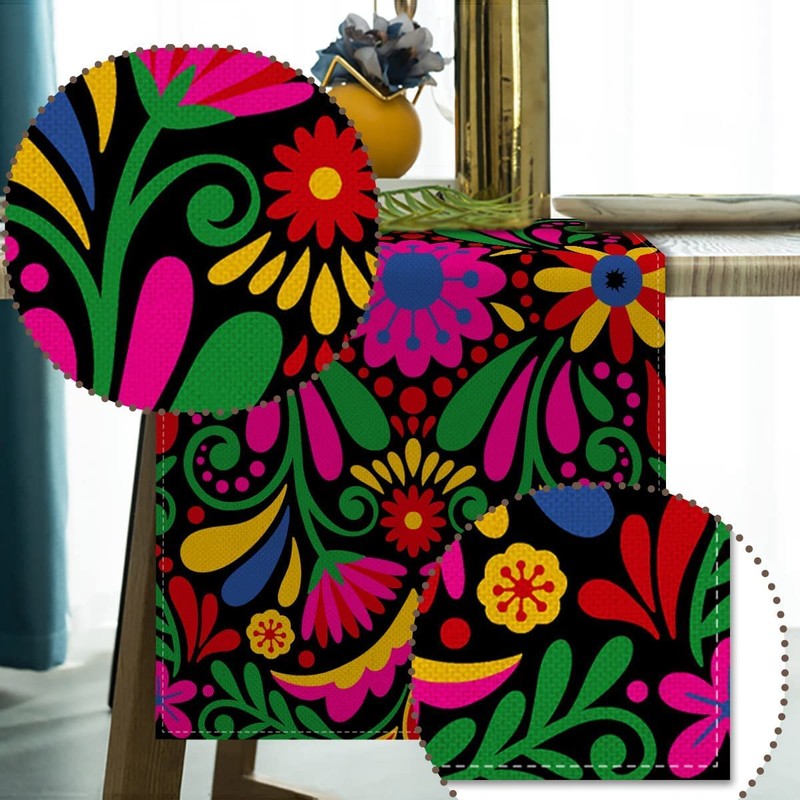 Vohado - Camino de mesa mexicano Dia De Los Muertos