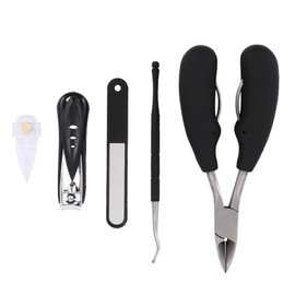 Baluue 5-Piece Nail Clippers Set Ergonomic Design Professional Nail Trimmer and Cutters for Manicure and Pedicure for Home and Travel