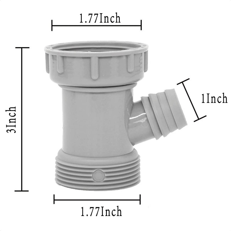 Kitchen Sink Drain Pipe Adapter Wye, Y-Shaped Strainer Connector Waste