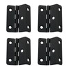 JCBIZ 4pcs Black 5-Hole Folding Hinge (Size 41x12mm) Antique Bending