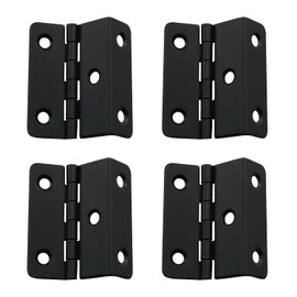 JCBIZ 4pcs Black 5-Hole Folding Hinge (Size 41x12mm) Antique Bending Hinge for Cabinets, Cupboards and Furniture