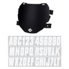 Black ODI Number Plate & White 3" Number & Letter