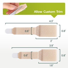 Bukihome Hammer Toe Straightener - 8 Pack Toe Corrector Splints - Realign Bent, Curled, Crooked, Claw, Mallet Toes - Toe Straighteners for Men and Women (4 Large + 4 Small, Beige)