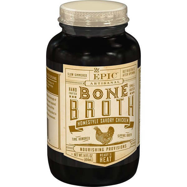 EPIC Artisanal Bone Broth, Homestyle Savory Chicken, Whole 30, 14