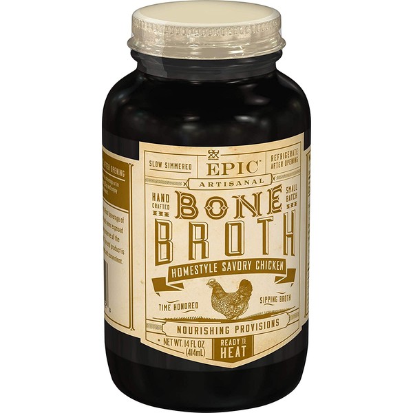 EPIC Artisanal Bone Broth, Homestyle Savory Chicken, Whole 30, 14