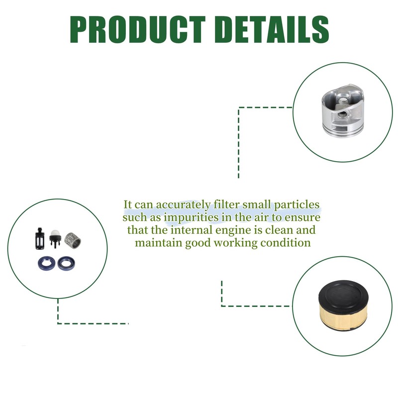 marddpair 44mm Cylinder Piston Air Filter Bulb Replacement for Stihl