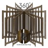 LZRS 4-Panel Wooden Free Standing Foldable Dog Gate Indoor –