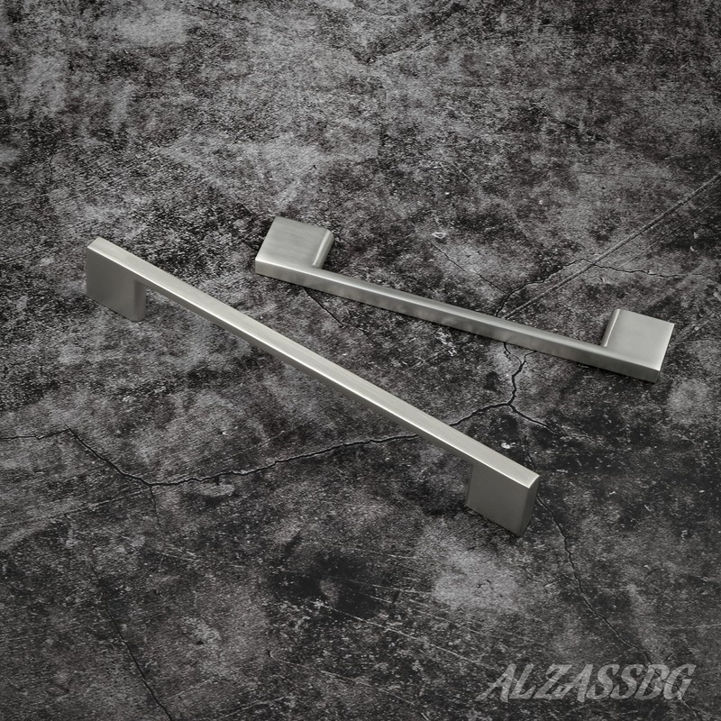Alzassbg 10 Pack Brushed Satin Nickel Cabinet Pulls, 5 Inch(128mm)