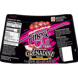 Finest Call Premium Grenadine Syrup Drink Mix, 1 Liter Bottle (33.8 Fl Oz), Pack of 3