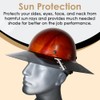AFP Full-Brim Tinted Smoke Polyurethane Plastic Sun Shield Hard Hat