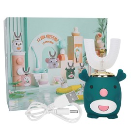 U‑Shaped Children Electric Sonic Toothbrush Intelligent Cleaning Toothbrush Oral Care Tool(Green 26 Years Old)