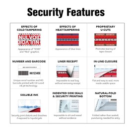 MMF Industries Cash Transmittal Bags | 12W x 16H | Pack of 100 | Unique Alphanumeric Numbering | Self-Sealing Adhesive | Four Tamper Indicators | Folded Bottom | Deposit Plastic Bags