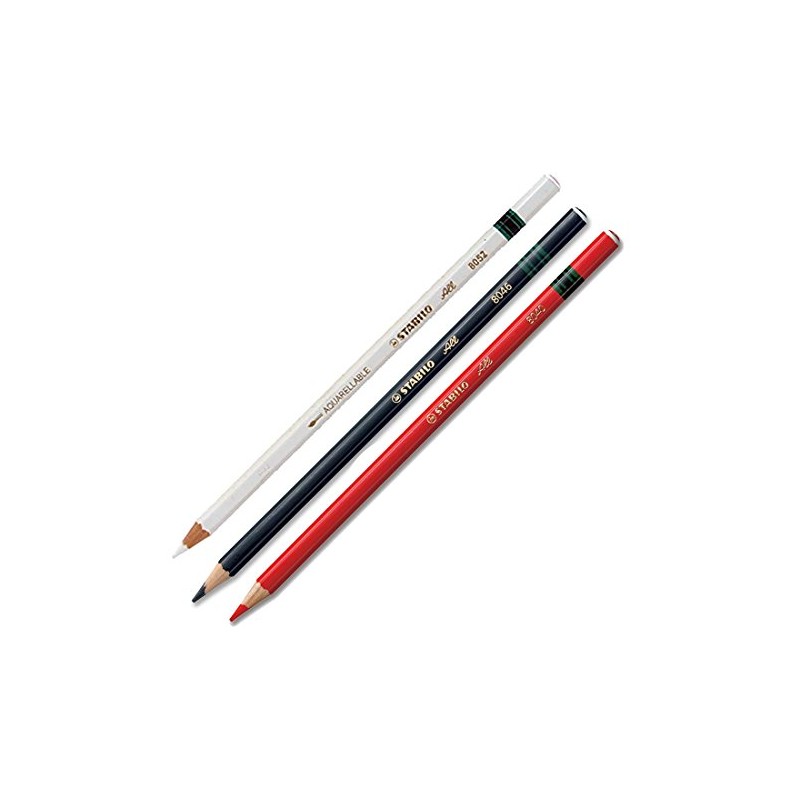 Stabilo-All 3x Pencils (Black-Red-White)