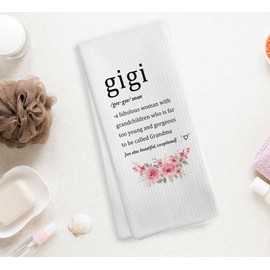 NOQL Gigi Kitchen Towels Dishcloths, Gigi Gifts, Gigi Gifts for Grandma, Grandma Gifts, Gigi, Gigi Definition Drying Cloth Hand Towels Tea Towels for Bathroom Kitchen, 16×24 Inches