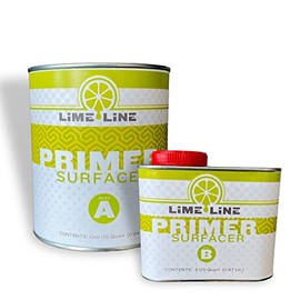 LiME LiNE Sand-able Automotive Primer Surfacer, Direct-to-Metal, High Build 2k Urethane, 1.5 Quart kit, (Light Grey) 2:1 mixture